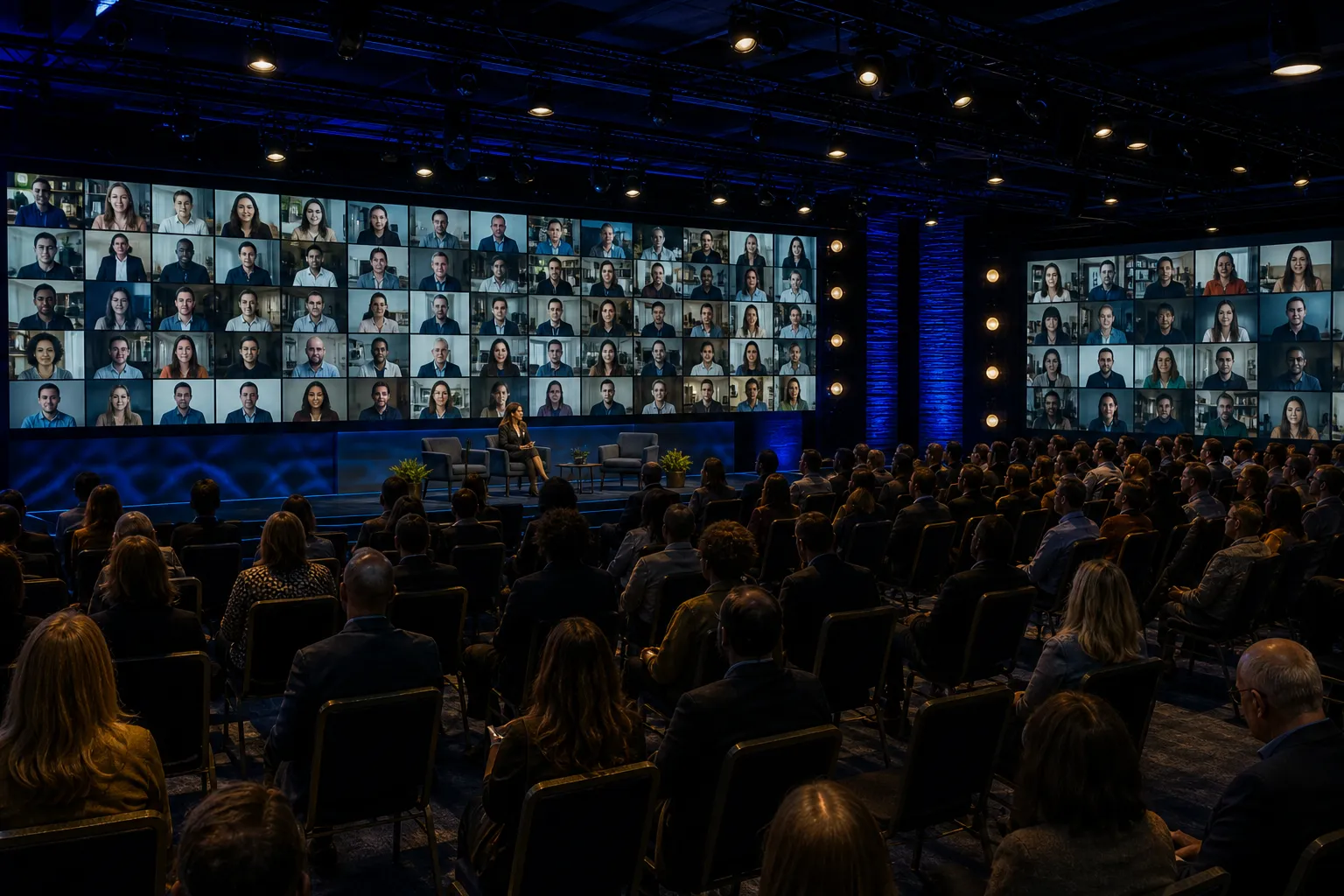 Hybrid stage with remote audience